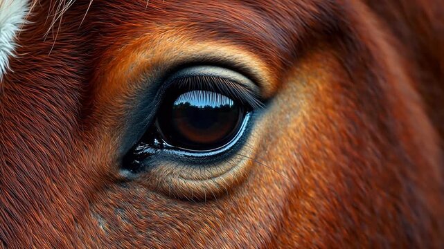 Closeup of a cows eye