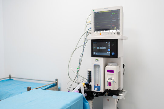 Veterinary monitoring equipment in clinic operating room