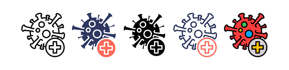 Obraz premium Viral Infection multiple icon