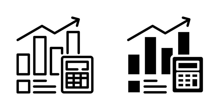 Investment calculation Icon Element For Design Branding, Print, and Digital Media