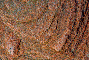 Layered Rock Features. Closeup Of Geological Banding. Detailed View Of Pressureinduced Banding In Stratified Rocks