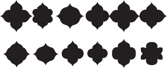 ornament motif collection black vector ornamental shape set © AIcon Star