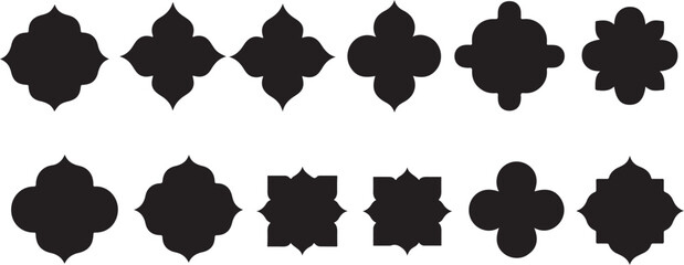 ornament decorative motifs black vector shapes for borders © AIcon Star