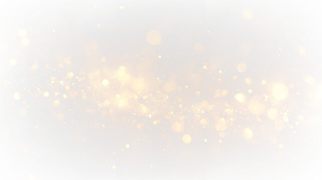 Light particles float in the air on a transparent background during a festive occasion or celebration event at night
