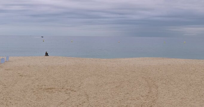 Empty Beach empty, Cannes at Christmas