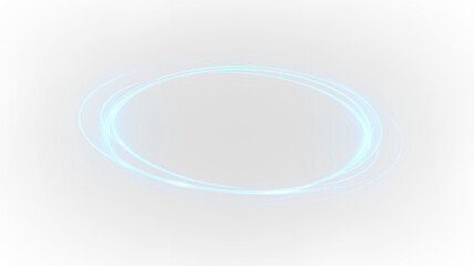Blue light circle design with transparent background for graphic use or digital projects in creative artworks