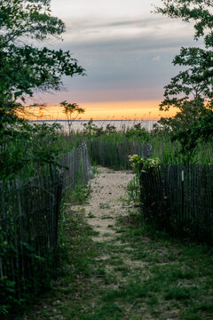 Beach Path at Sunset
