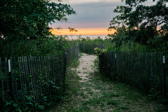 Beach Path at Sunset