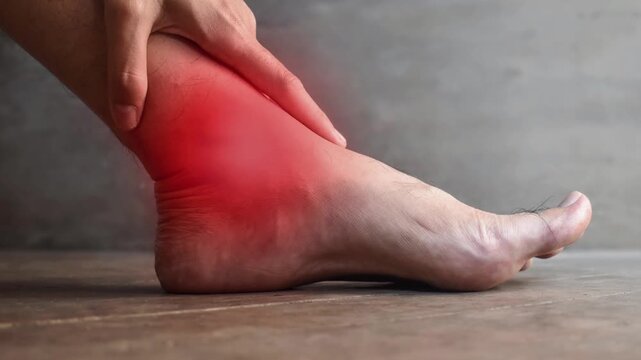 Pain and edema in the sprained ankle. Ankle Pain Affecting Mobility and Daily Activities. Ankle injury with dislocation and sprains.