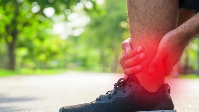 Pain and edema in the sprained ankle. Ankle Pain Affecting Mobility and Daily Activities. Ankle injury with dislocation and sprains.