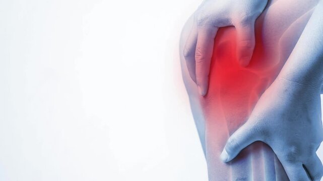 Knee Pain Affecting Mobility and Daily Activities. Knee injury with dislocation and sprains. Pain and edema in the sprained Knee.