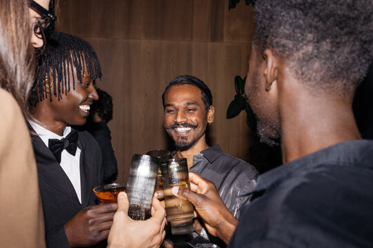 Friends in high spirits