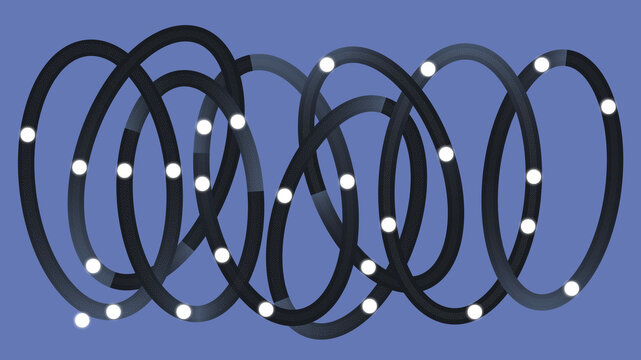 Abstract looping network connections with nodes