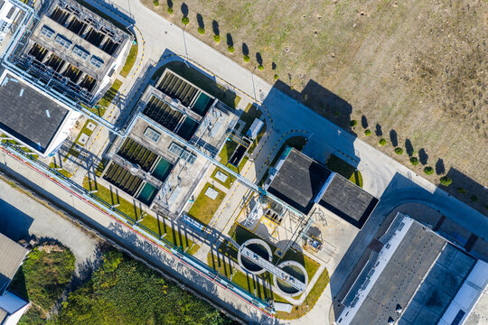 Aerial View of Water Treatment Plant

