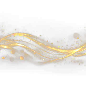 Swirling golden patterns on a transparent background show a blend of light and color that flows smoothly across the space