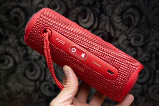 Guadalajara Jalisco, Mexico - January 26, 2026: JBL Flip 6 portable Bluetooth speaker , jbl speaker concept
