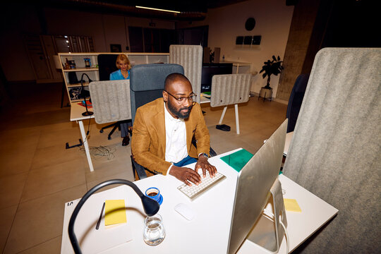 People in a shared workspace