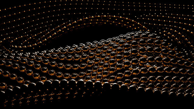 Luxury gold abstract sphere background design for creative projects