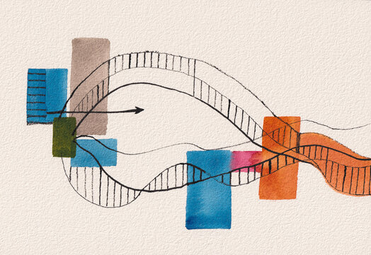 Abstract Urban Map with Geometric Flow and Pathways