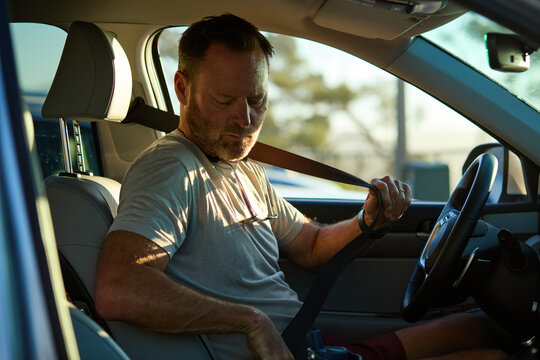 Man is preparing for a drive