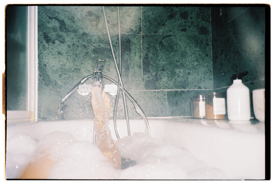 Soapy foot bath
