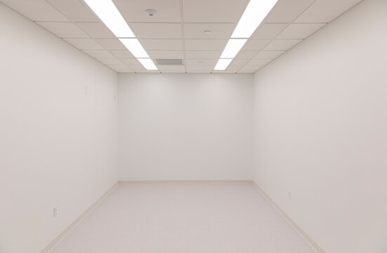Empty White clean room nobody
