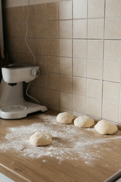 fresh dough ready for baking, homemade pastry