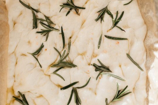 focaccia ready for baking 