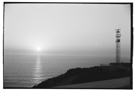 Coastal Radar Tower at Sunset &ndash; Shot on Film