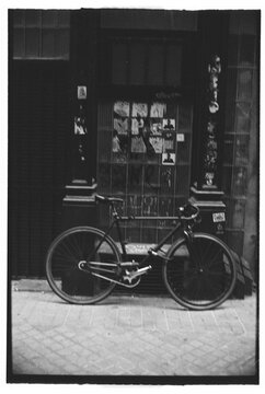 Urban Bicycle Against Graffiti Wall &ndash; Film