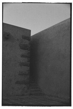 Narrow Seaside Stairwell on Film