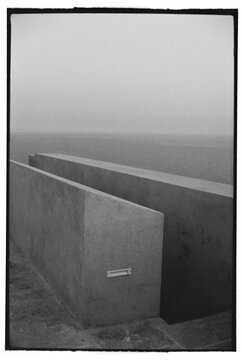 Narrow Seaside Stairwell on Film