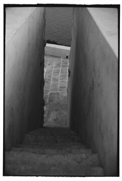 Narrow Seaside Stairwell on Film