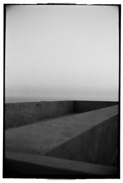 Narrow Seaside Stairwell on Film