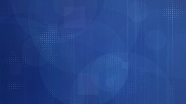 Abstract loopable blue background animation, overlapping circles and dots, professional corporate design, digital technology concept