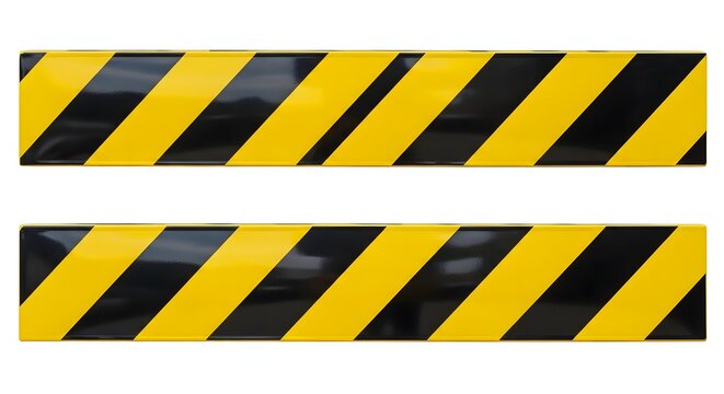 Yellow and black diagonal striped hazard stripes