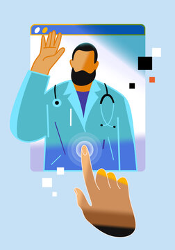 Selecting doctor profile in online healthcare interface