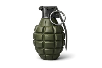 Fototapeta premium Classic Fragmentation Hand Grenade Isolated on White Background