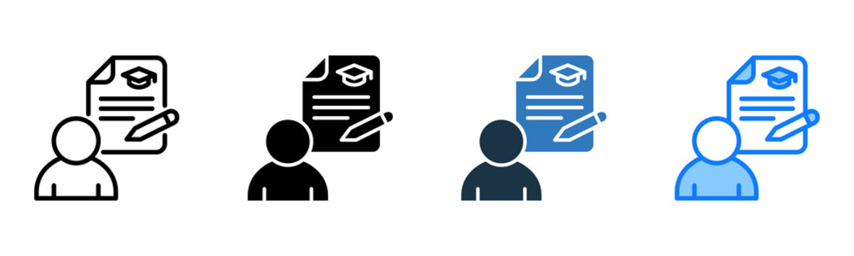 Enroll icon multiple style 