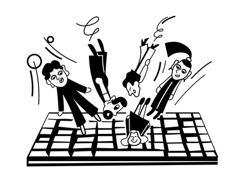 team brainstorming session, dynamic collaboration concept