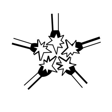 matches with stars on tips &ndash; concept of rating