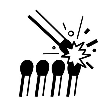 one match igniting others &ndash; concept of viral content