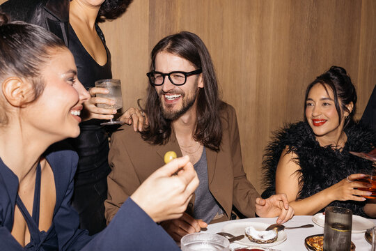Party laughs
