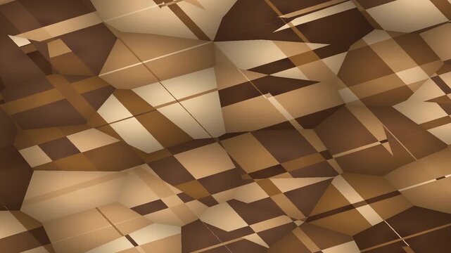 Abstract brown and beige geometric low poly pattern with fractured shapes for modern background design
