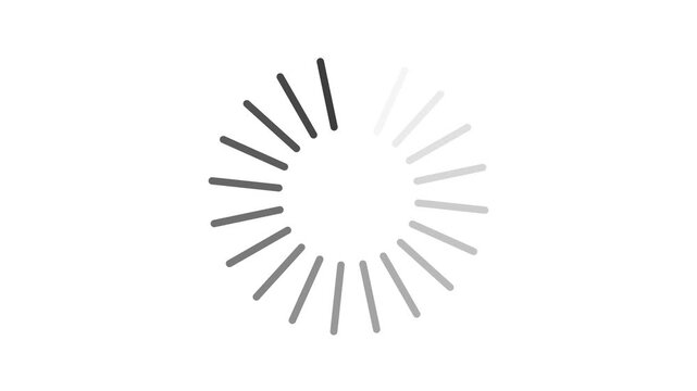 Simple loading animation, circle loading animation, Loading Progress Bar Animation on Black Background. 4K Video. Downloading Barloading Screen, Loading Circle Icon Animation on Black Background