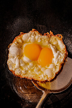 Double yolk fried egg