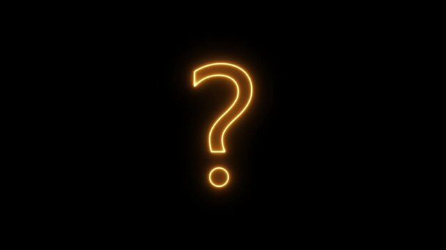 question mark sign animation, concept of ideas, thinking, interrogation