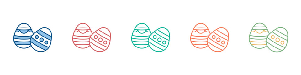 Easter Eggs Icon Set Multiple Style Collection 