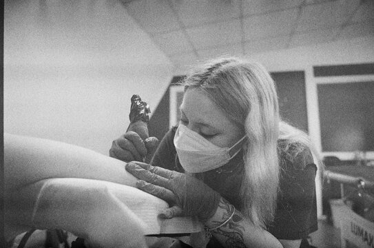 Tattoo Artist Focused on Fine Line Work