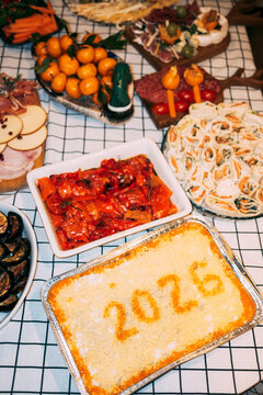 Food setup for a celebration in 2026